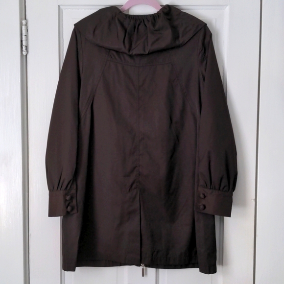 Stylish Dark Brown Coat (like new!) - Picture 2 of 10